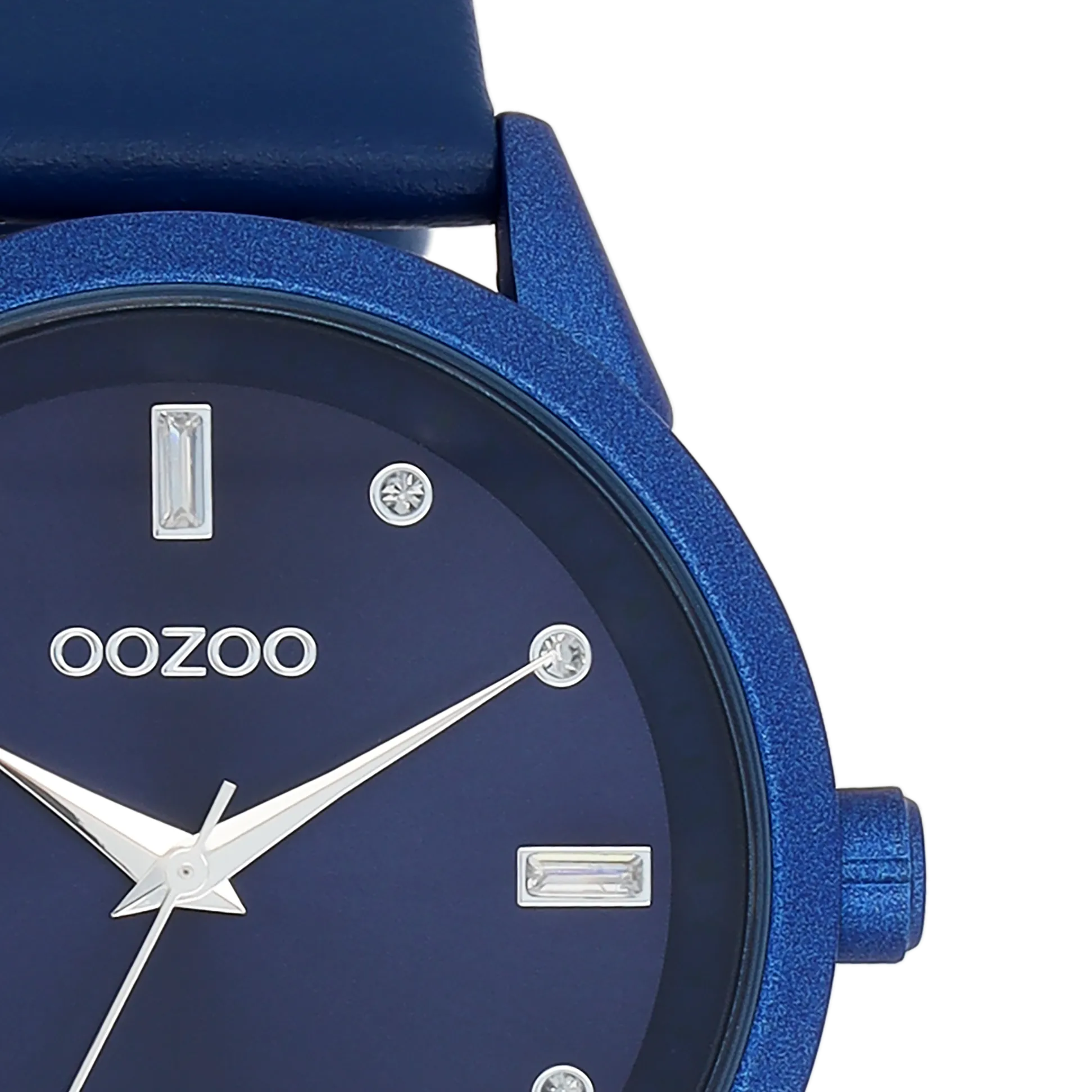 Blue OOZOO watch with leather strap - C11288