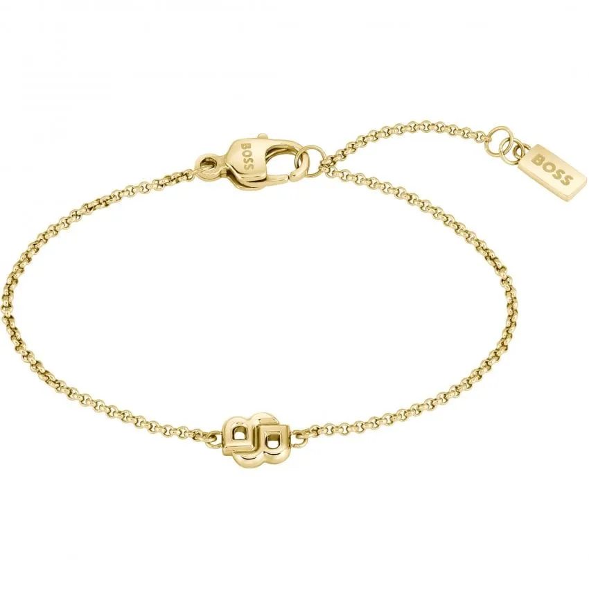 Boss Jewellery Double B Petit Gold Plated Ladies Bracelet 1580698 