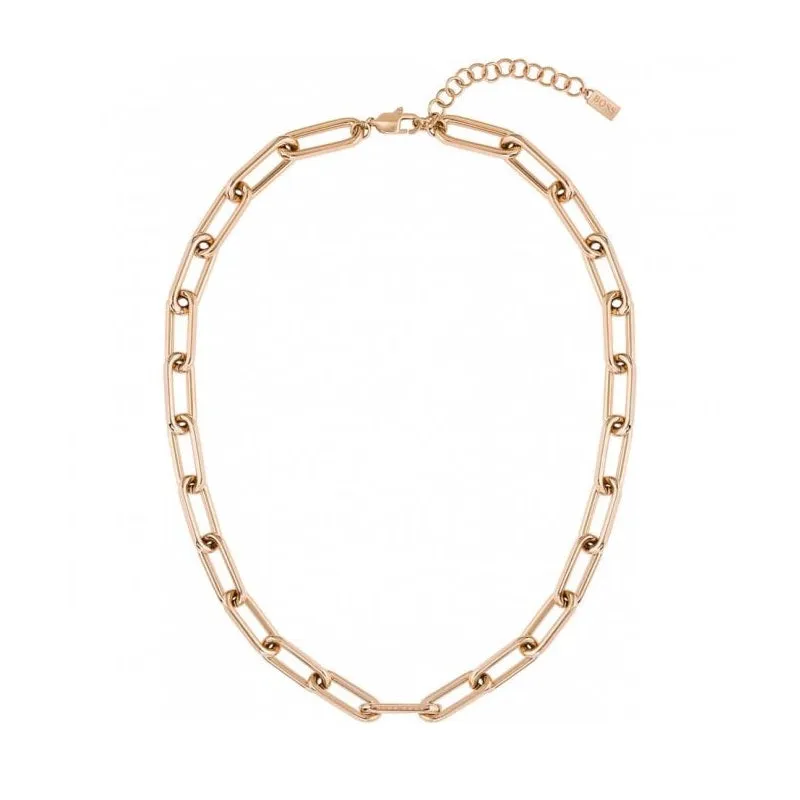 Boss Jewellery Ladies Rose Gold Plated Link Necklace 1580200 
