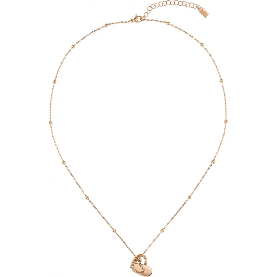 Boss Jewellery Ladies Rose Gold Plated Necklace 1580218 