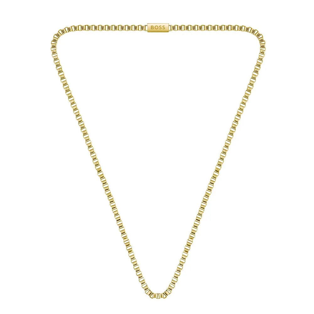 Boss Jewellery Mens Gold Plated Stainless Steel Chain 1580291 