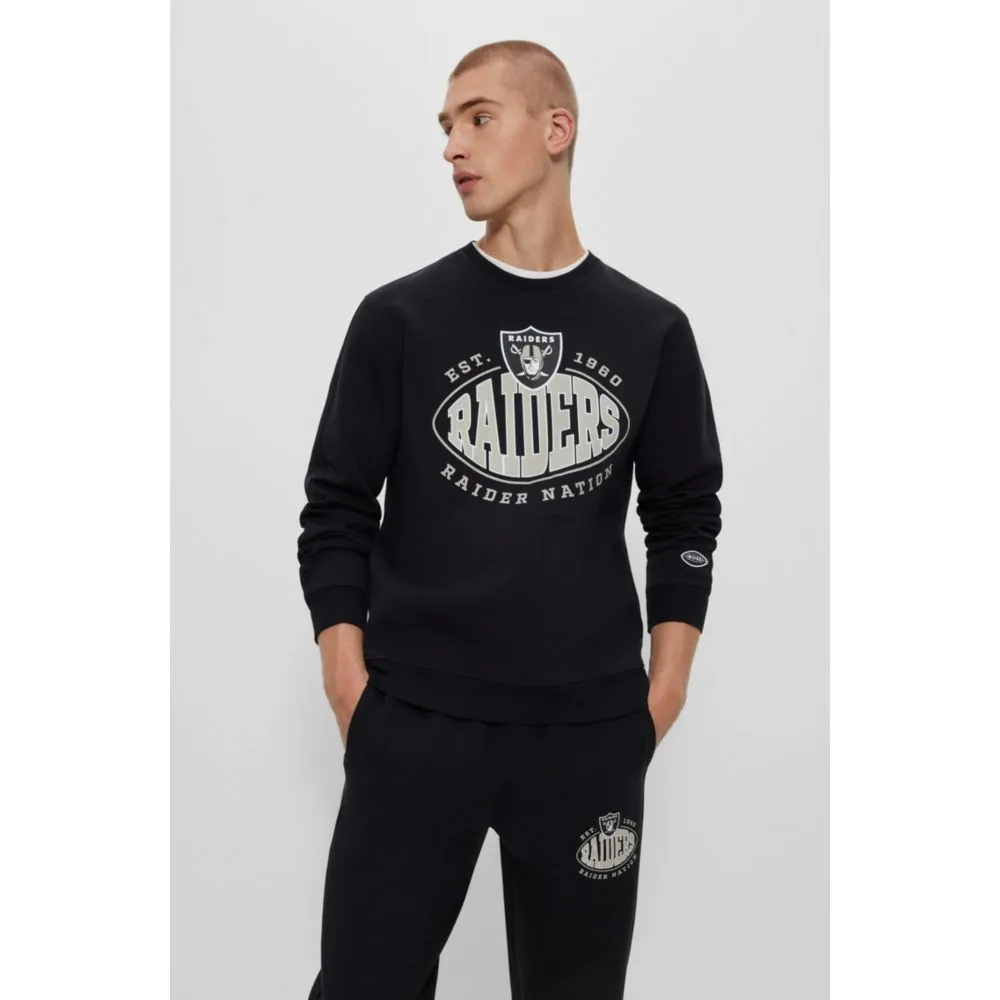BOSS x NFL cotton-blend sweatshirt with collaborative branding