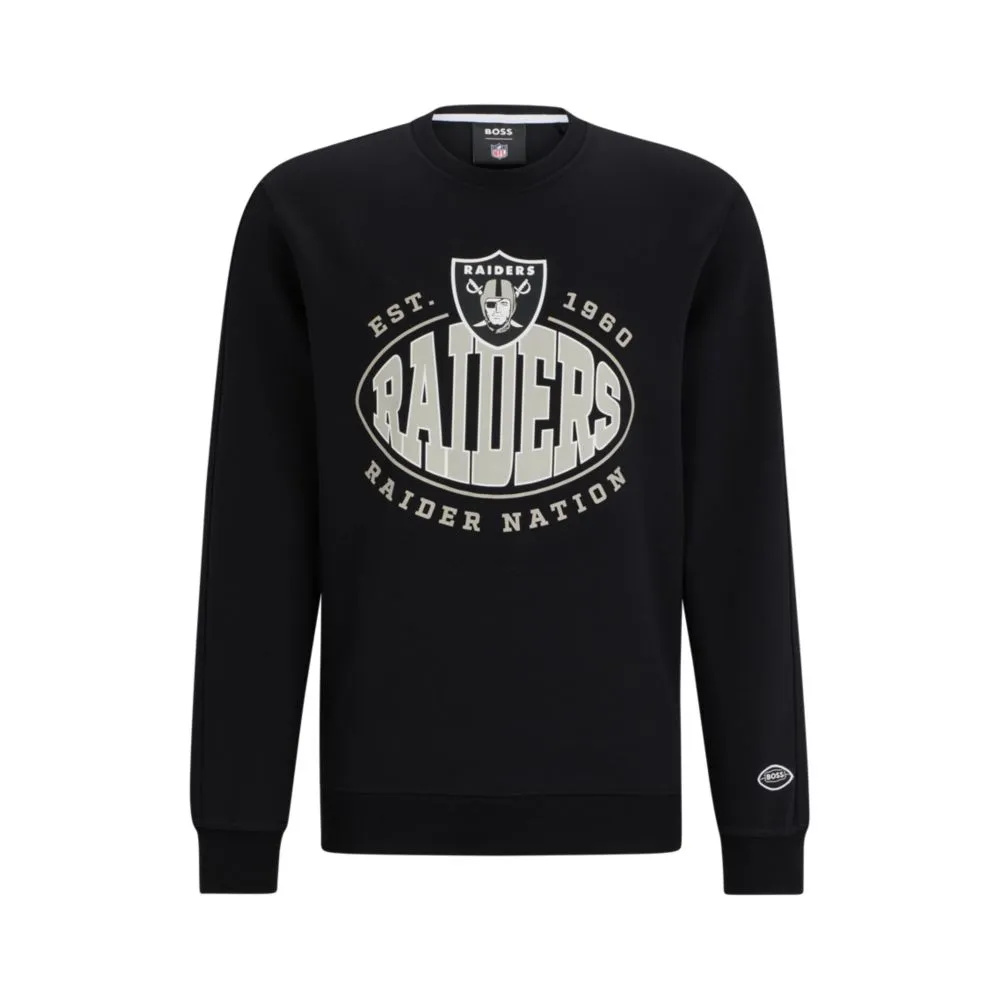 BOSS x NFL cotton-blend sweatshirt with collaborative branding