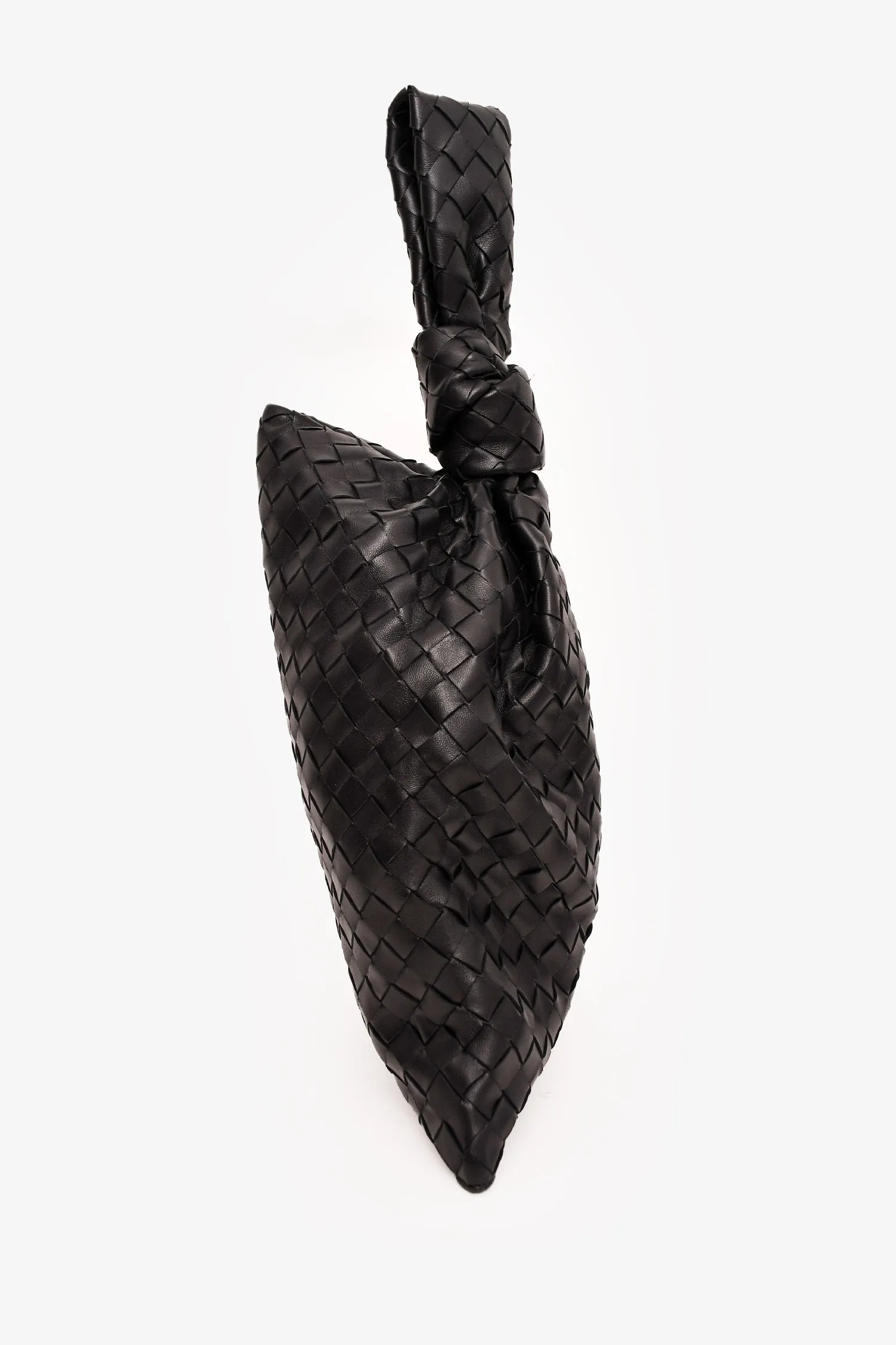 Bottega Veneta Black Intrecciato Twist Bag