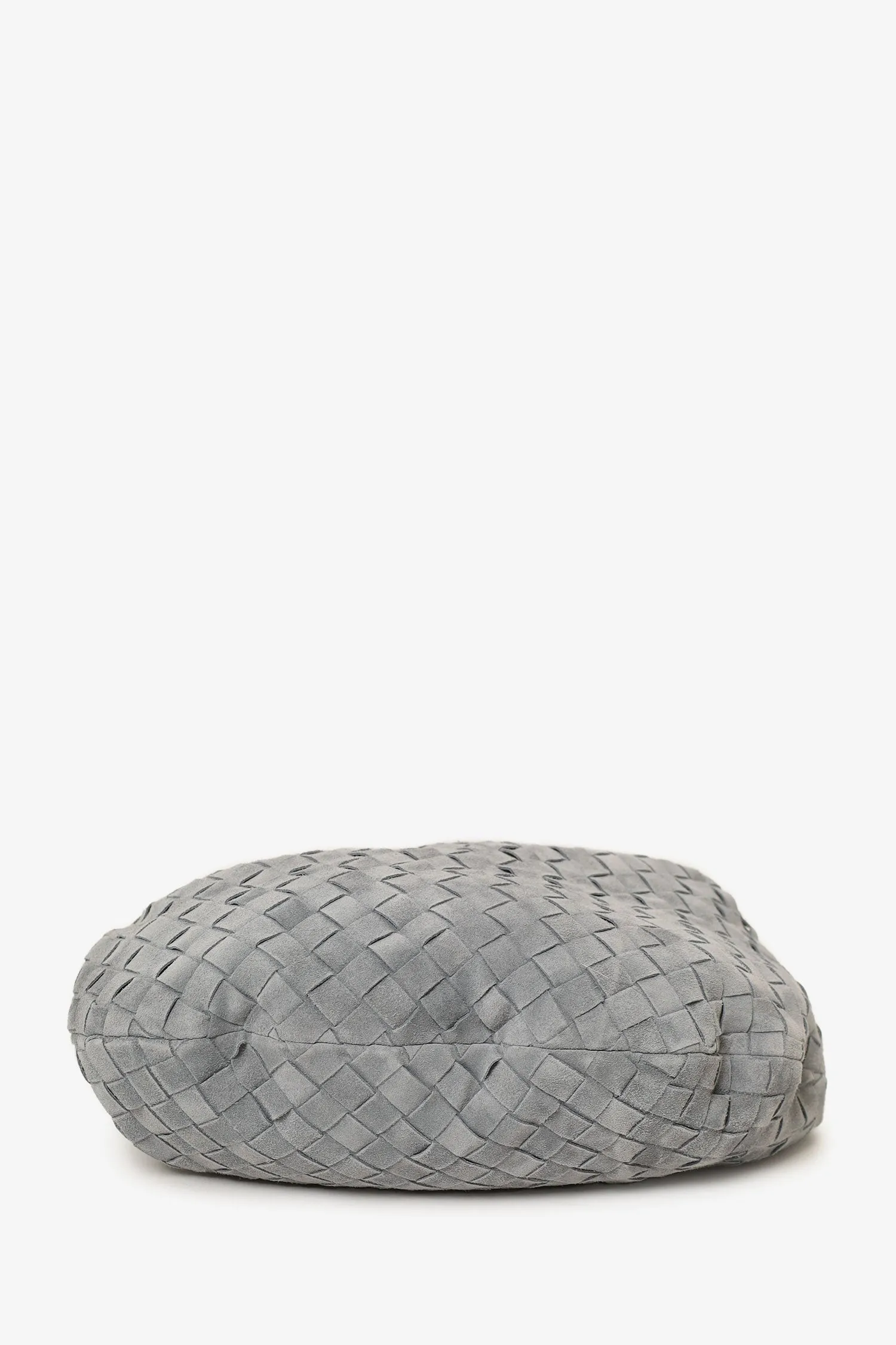 Bottega Veneta Grey Suede Intrecciato Leather Teen Jodie