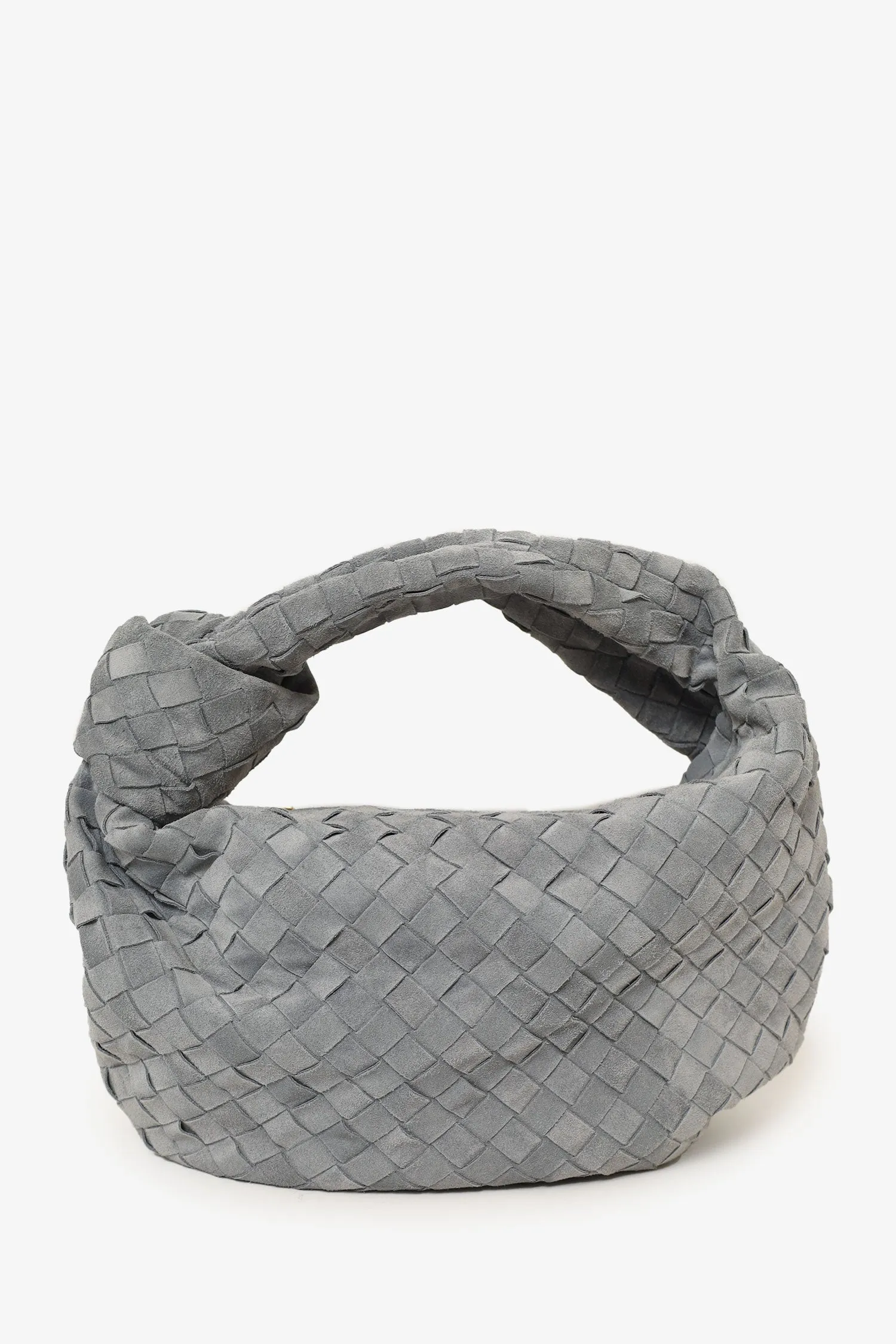 Bottega Veneta Grey Suede Intrecciato Leather Teen Jodie handbags bulk sale