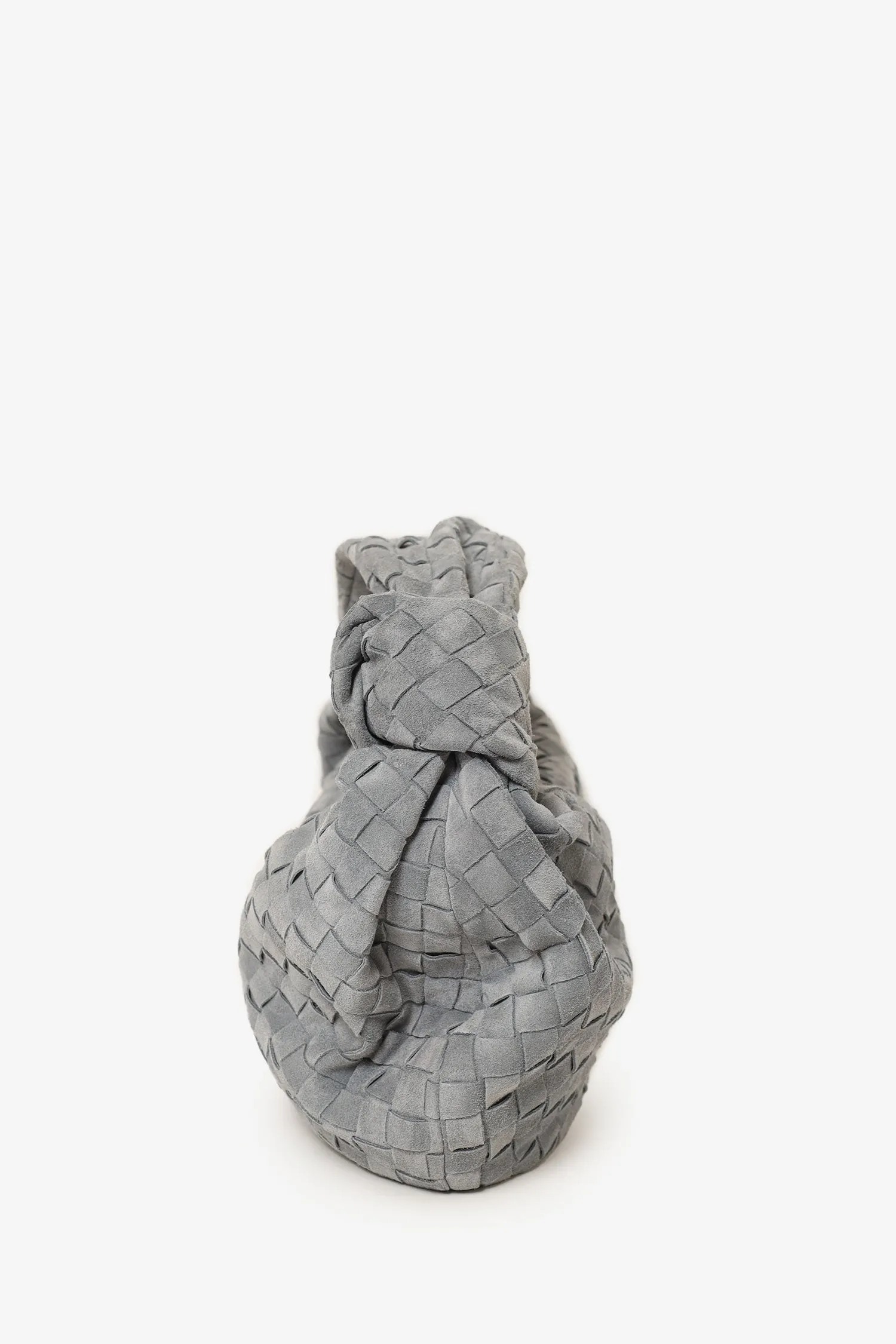 Bottega Veneta Grey Suede Intrecciato Leather Teen Jodie