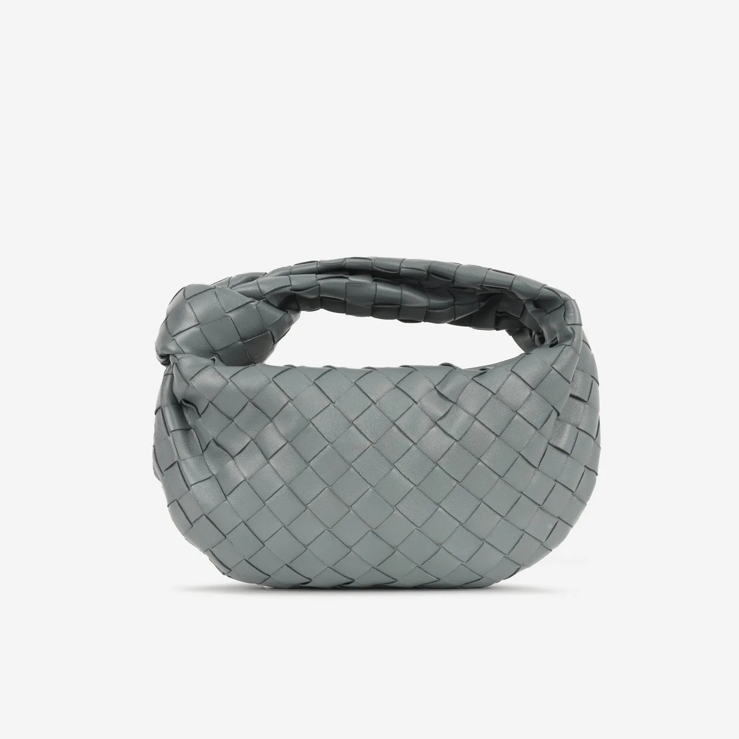 Bottega Veneta - Mini Jodie - Grey Lambskin Intrecciato GHW - Pre-Loved handbags bulk sale