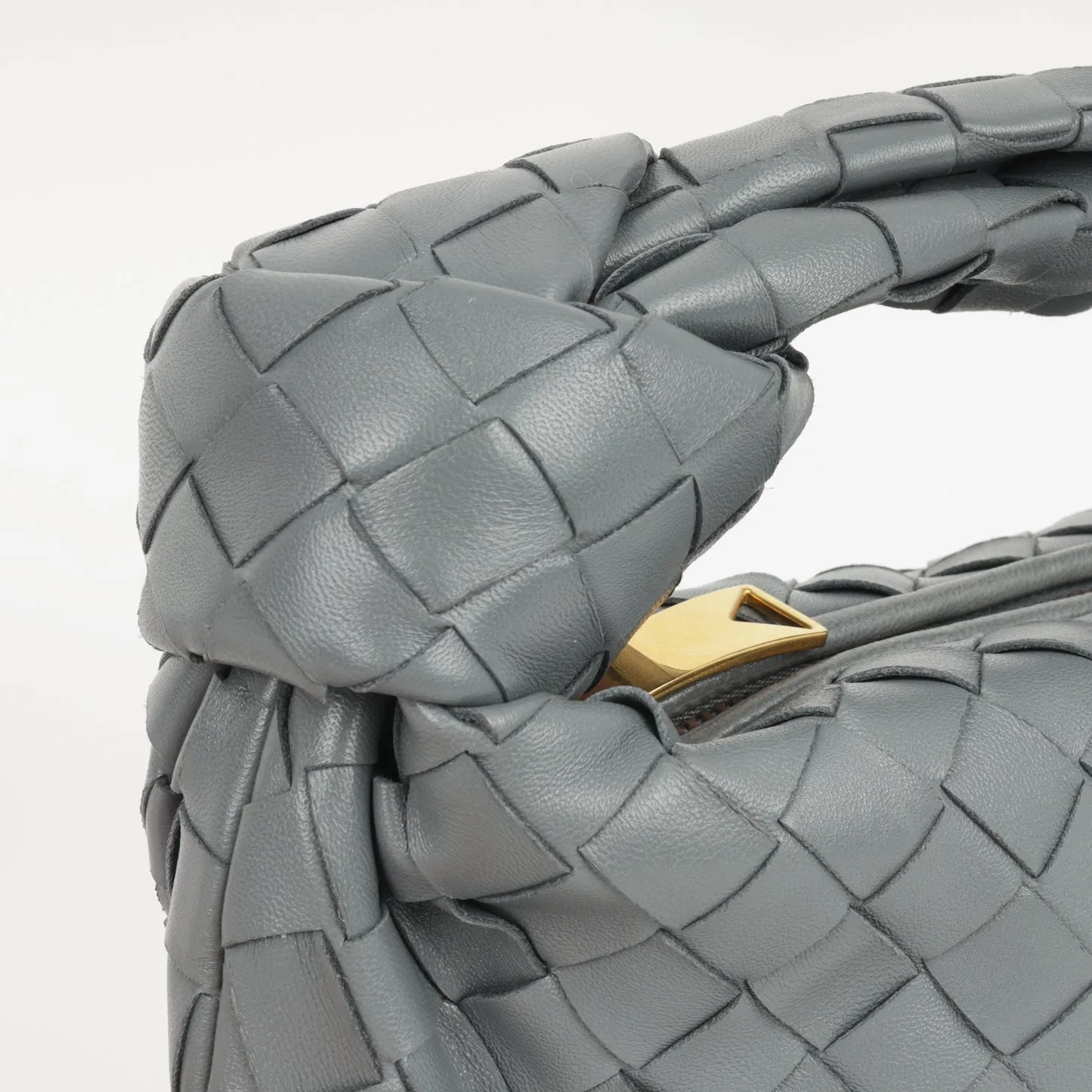 Bottega Veneta - Mini Jodie - Grey Lambskin Intrecciato GHW - Pre-Loved