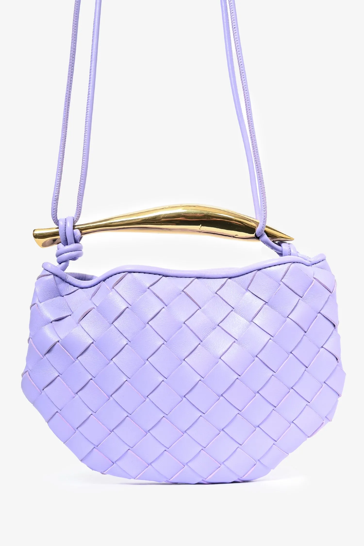 Bottega Veneta Purple Mini Sardine Intrecciato Leather Crossbody Bag handbags bulk sale