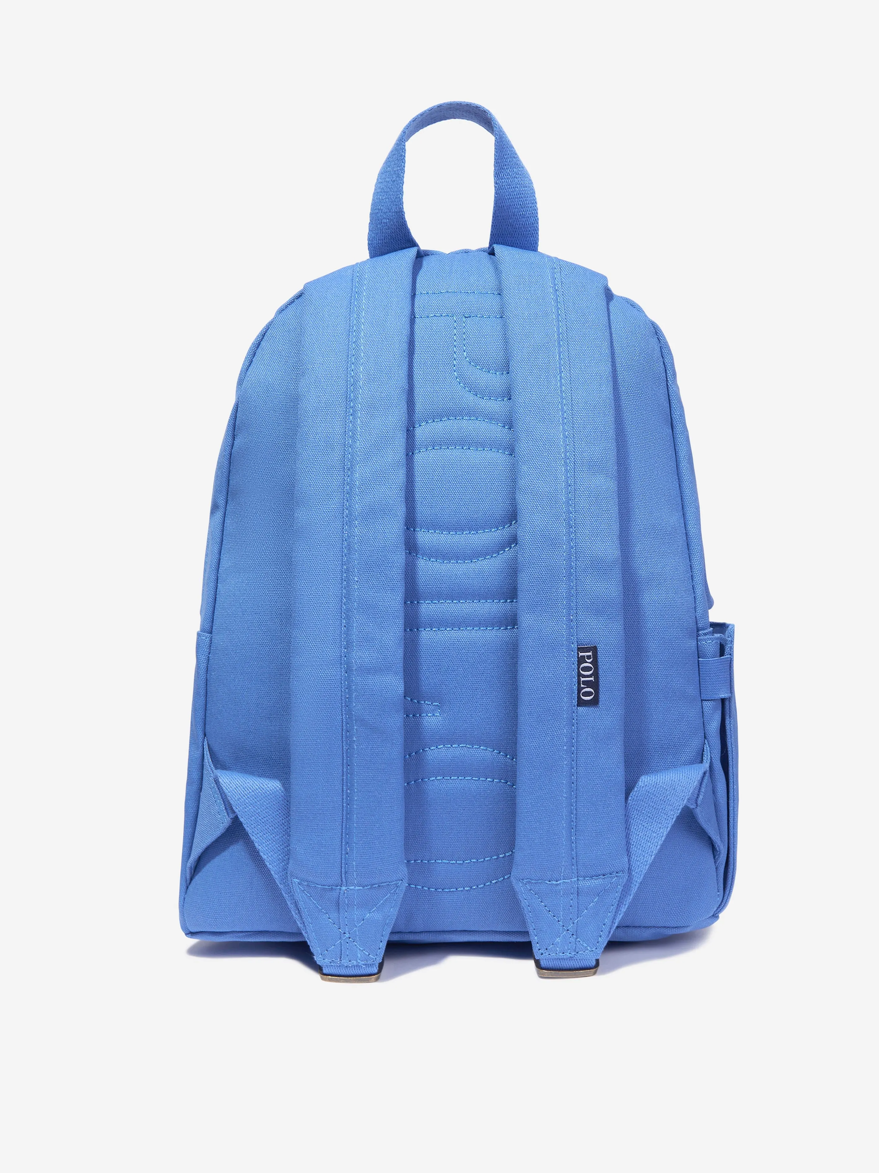 Boys Canvas Polo Bear Backpack in Blue (36cm)