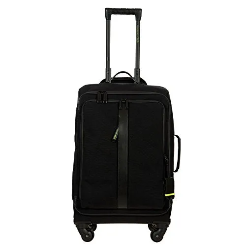Bric's Men's Moleskine 26 Inch Medium Nylon Spinner, Black, One Size mega luggage savings