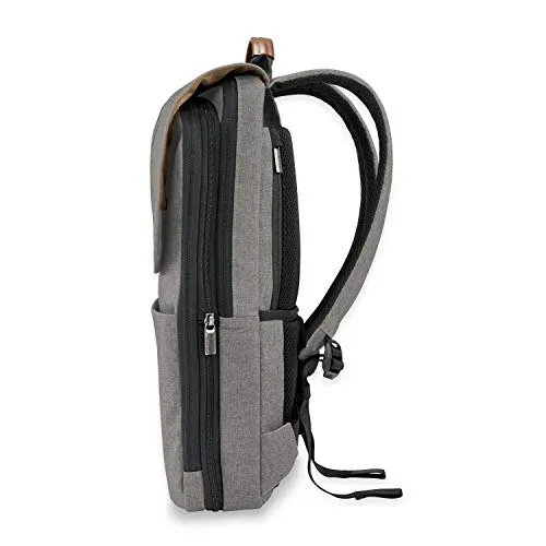 Briggs & Riley Kinzie Street-Slim Expandable Backpack, Grey, One Size
