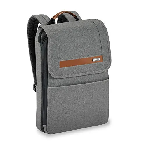 Briggs & Riley Kinzie Street-Slim Expandable Backpack, Grey, One Size mega luggage savings