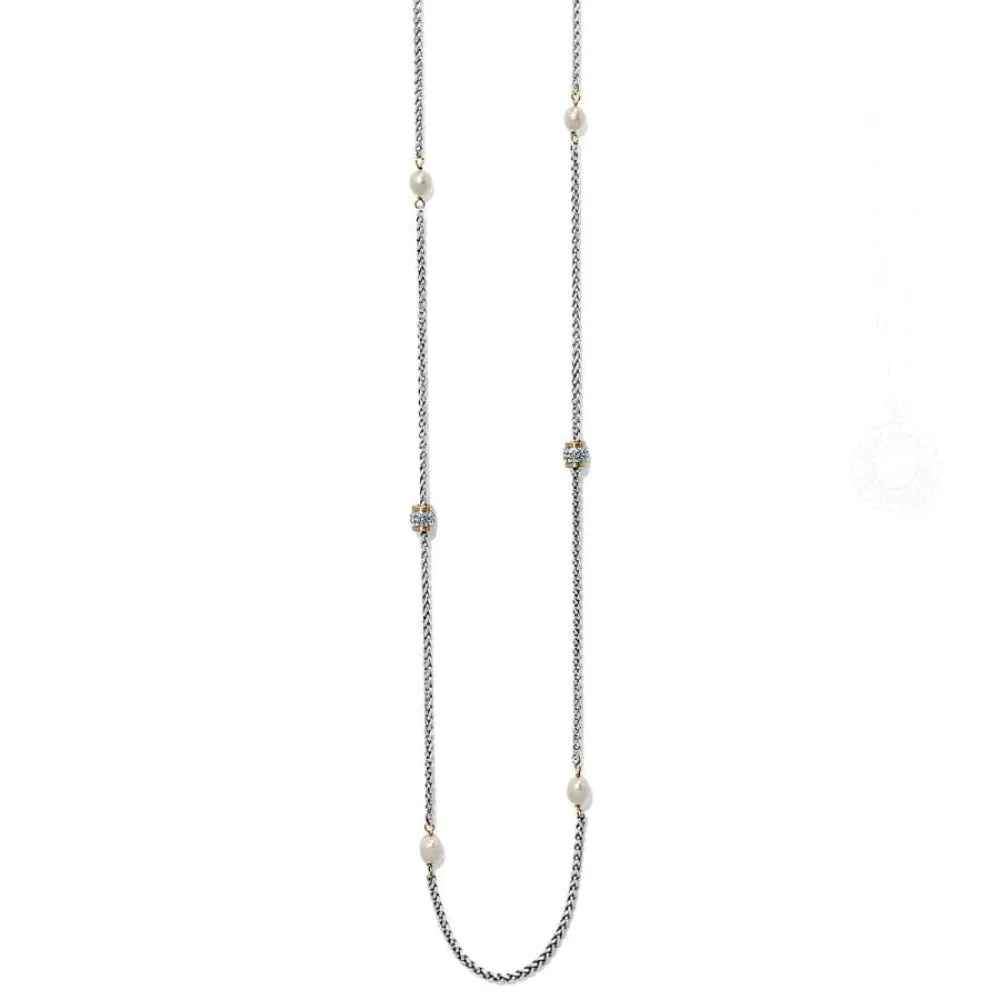Brighton Meridian Petite Pearl Two Tone Long Necklace 