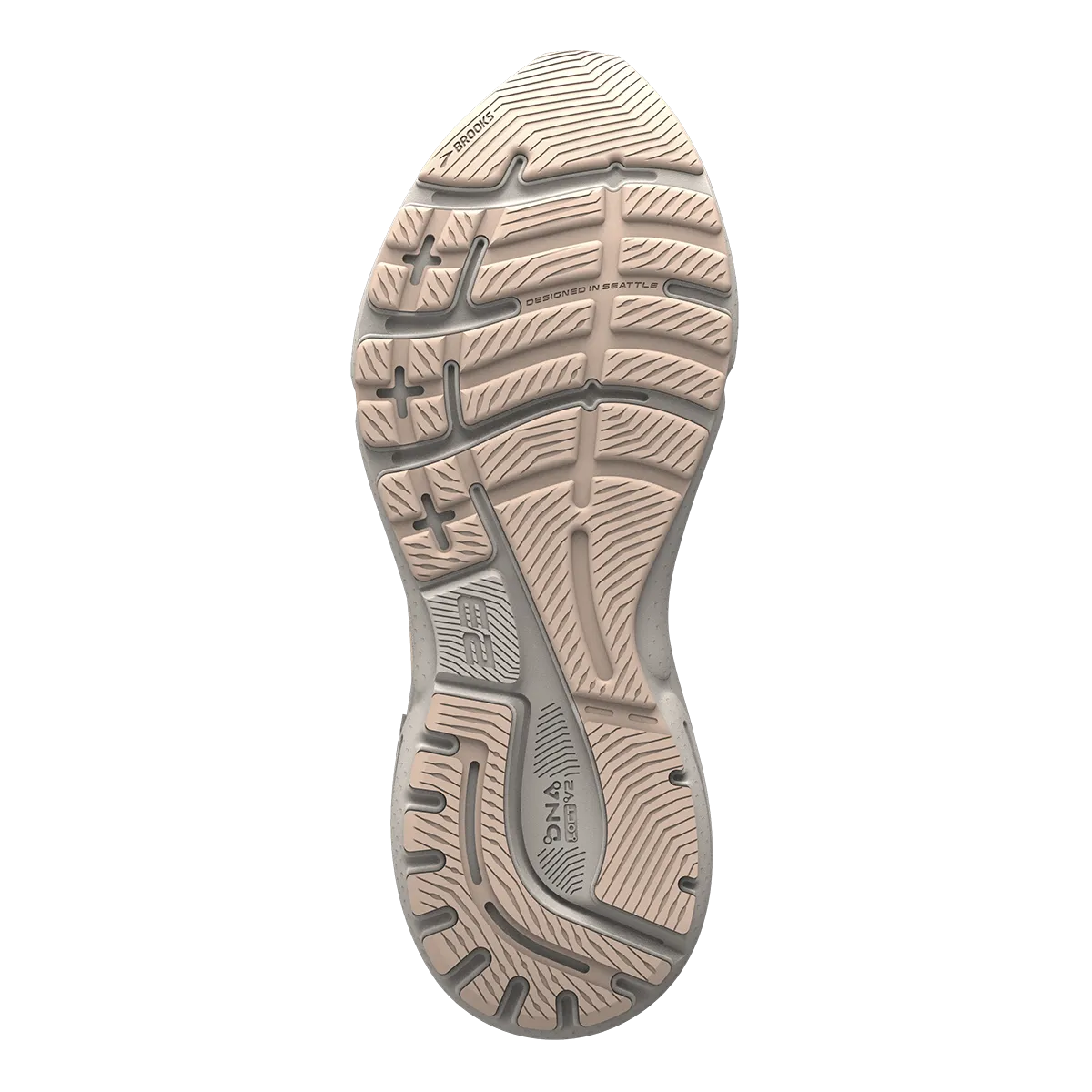 Brooks Adrenaline GTS 23 - Gris Cristal - Villa - Blanc