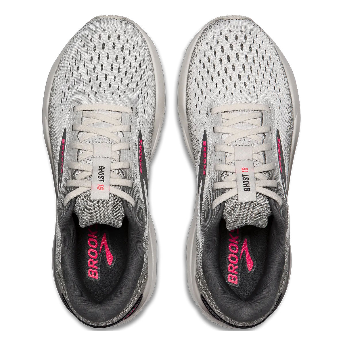 Brooks Ghost 16 - Gris - Gargouille - Rose