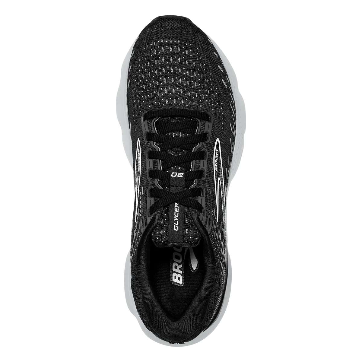 Brooks Glycerin 20 - Noir - Blanc - Alliage