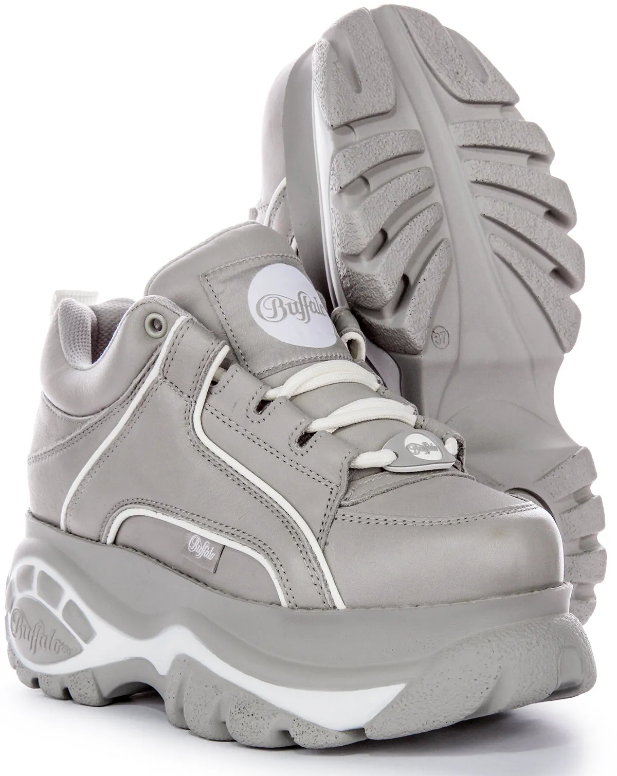 Buffalo 1339-14 2.0 En Gris Blanc Pour Femmes Chaussures Buffalo