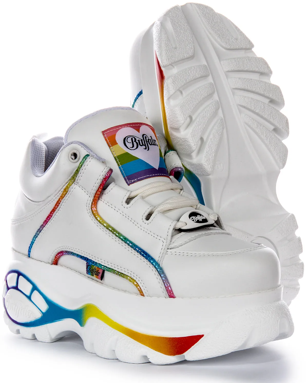 Buffalo 1339-14 2.0 En Arc-en-Ciel Blanc Pour Femmes Chaussures Buffalo