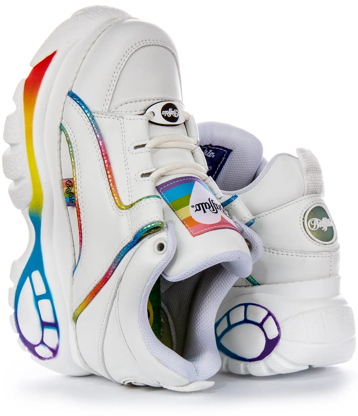 Buffalo 1339-14 2.0 En Arc-en-Ciel Blanc Pour Femmes Chaussures Buffalo