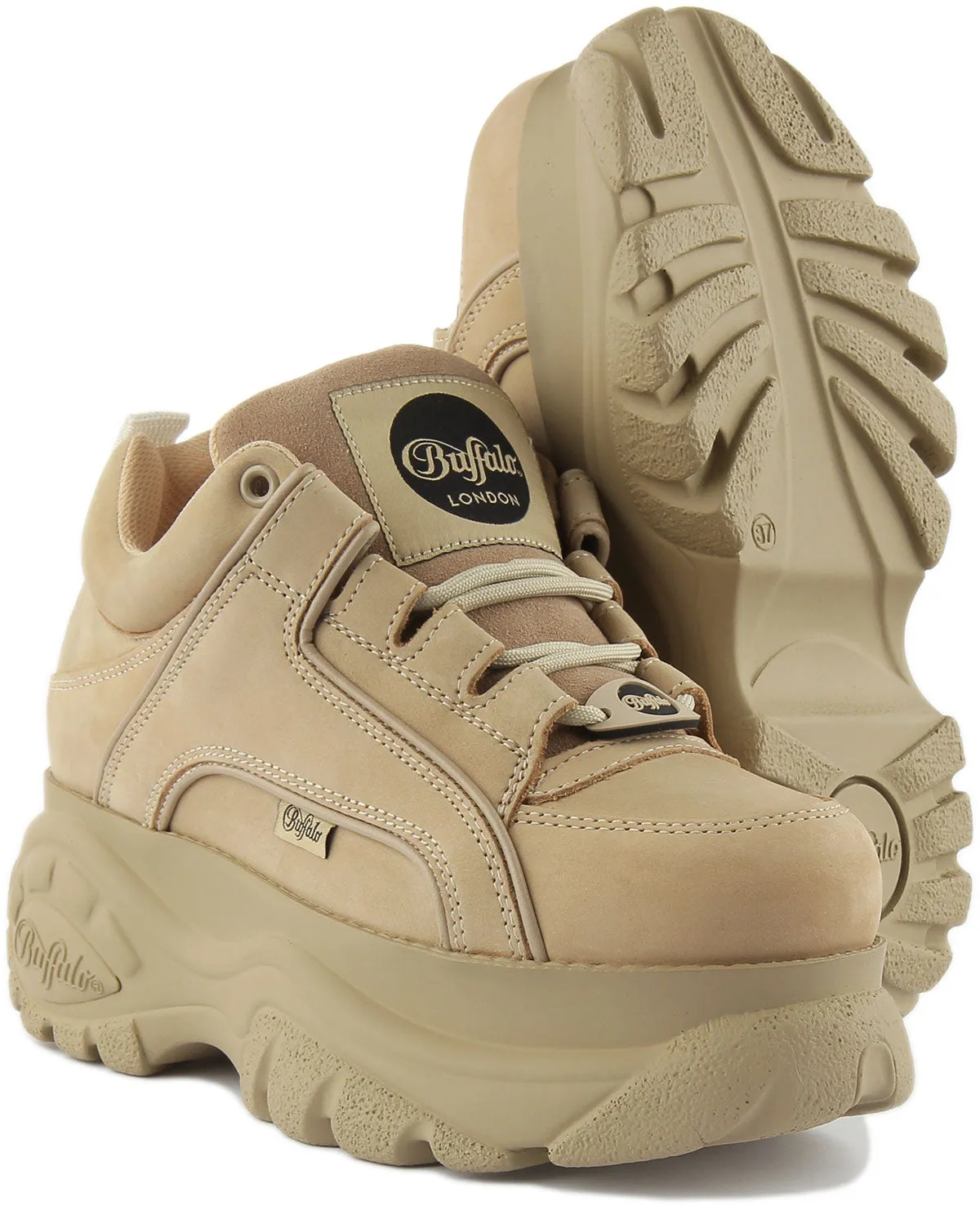 Buffalo 1339-14 2.0 Plateforme En Crème Pour Femmes Chaussures Buffalo