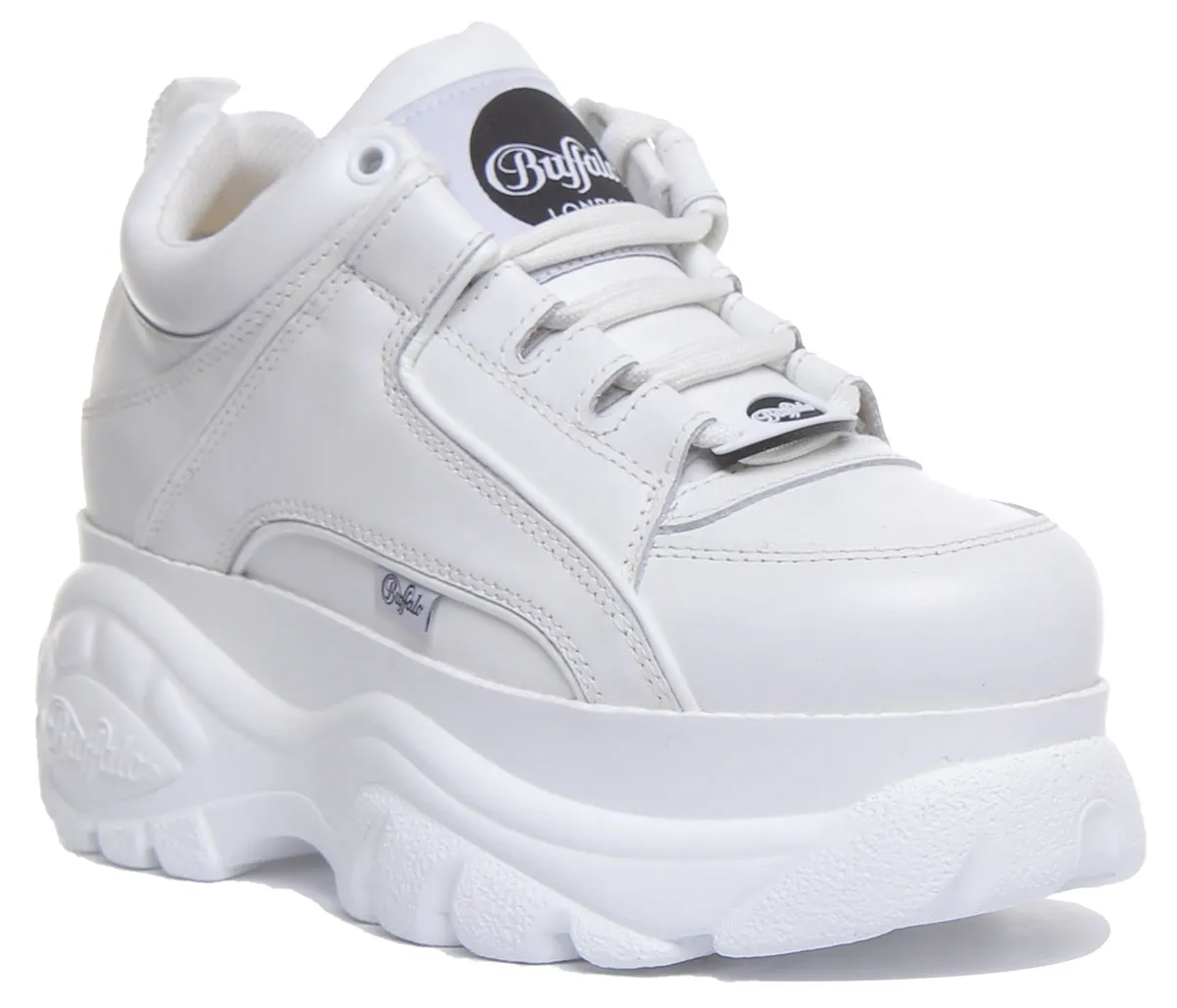 Chaussures Buffalo 1339-14 2.0 Plateforme Entraîneur en Blanc