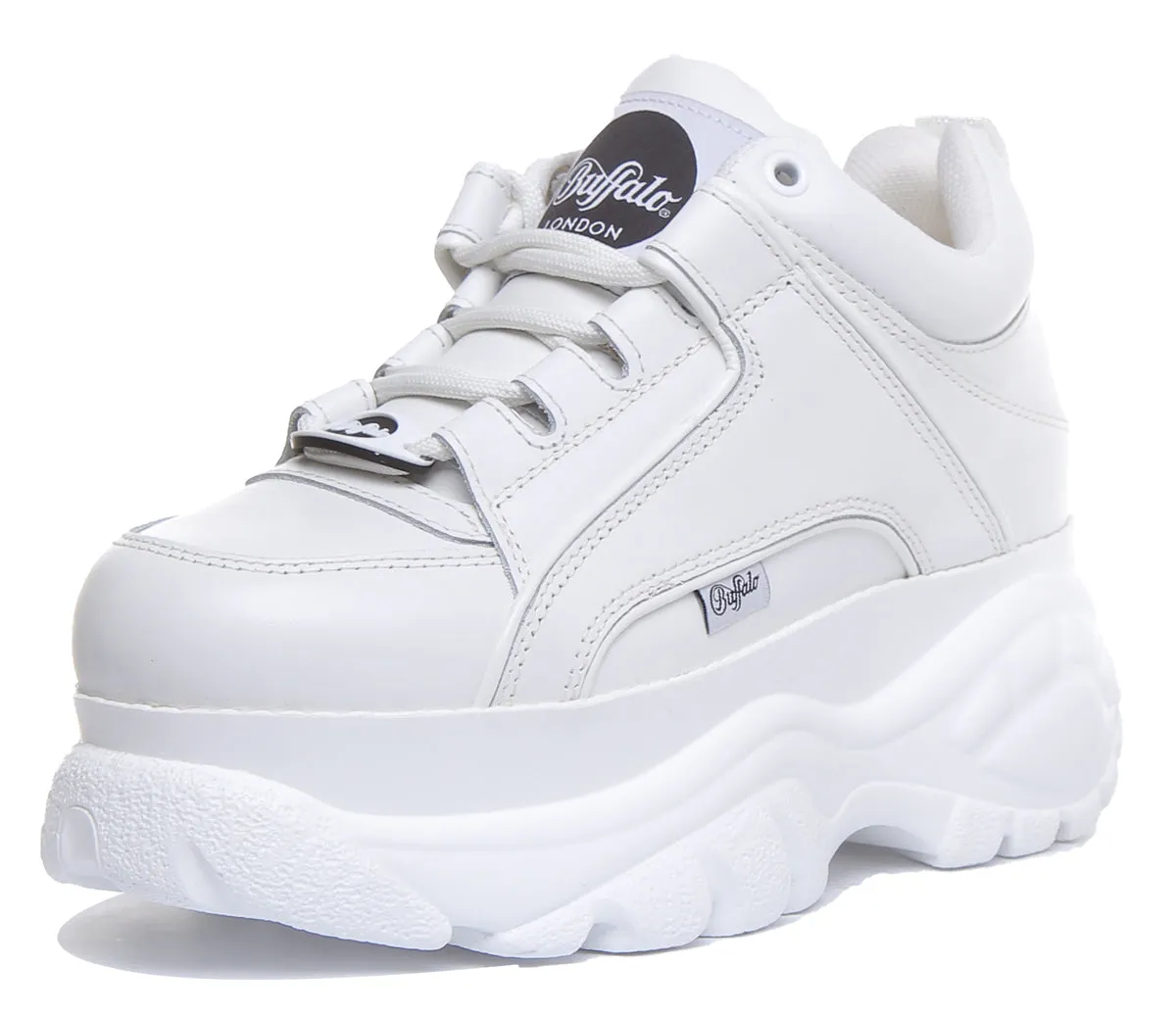 Chaussures Buffalo 1339-14 2.0 Plateforme Entraîneur en Blanc
