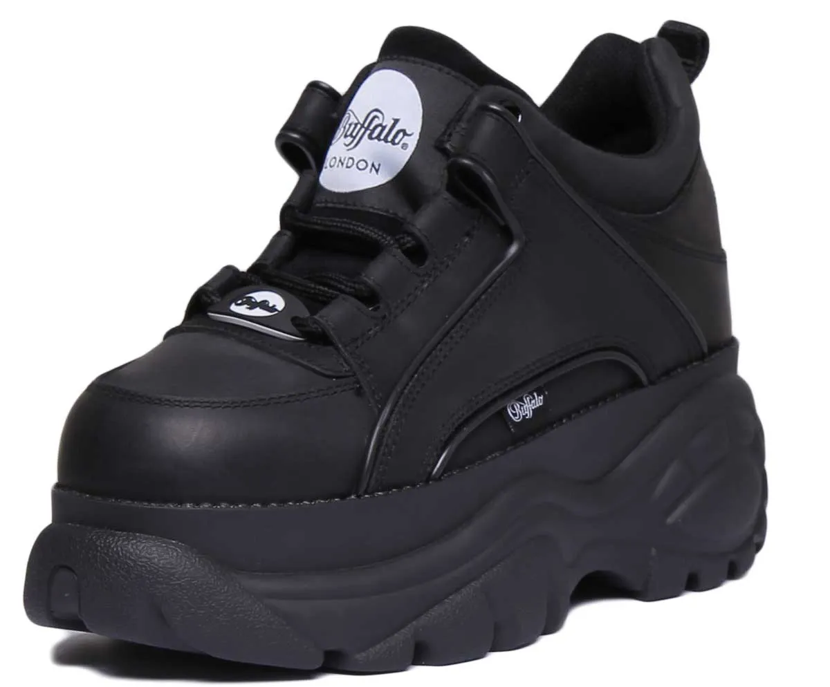 Chaussures Buffalo 1339-14 Plateforme Entraîneurs 1533094 En Noir