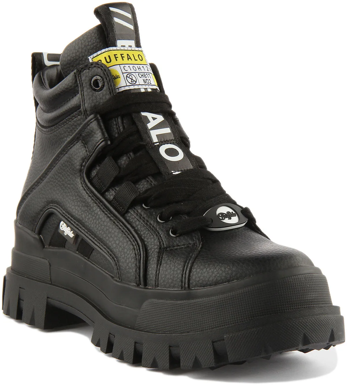 Chaussures Buffalo Aspha Nc Mid Noires Pour Femme Buffalo