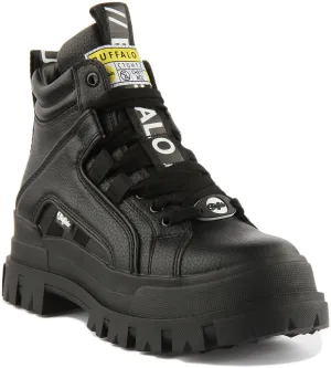 Chaussures Buffalo Aspha Nc Mid Noires Pour Femme Buffalo