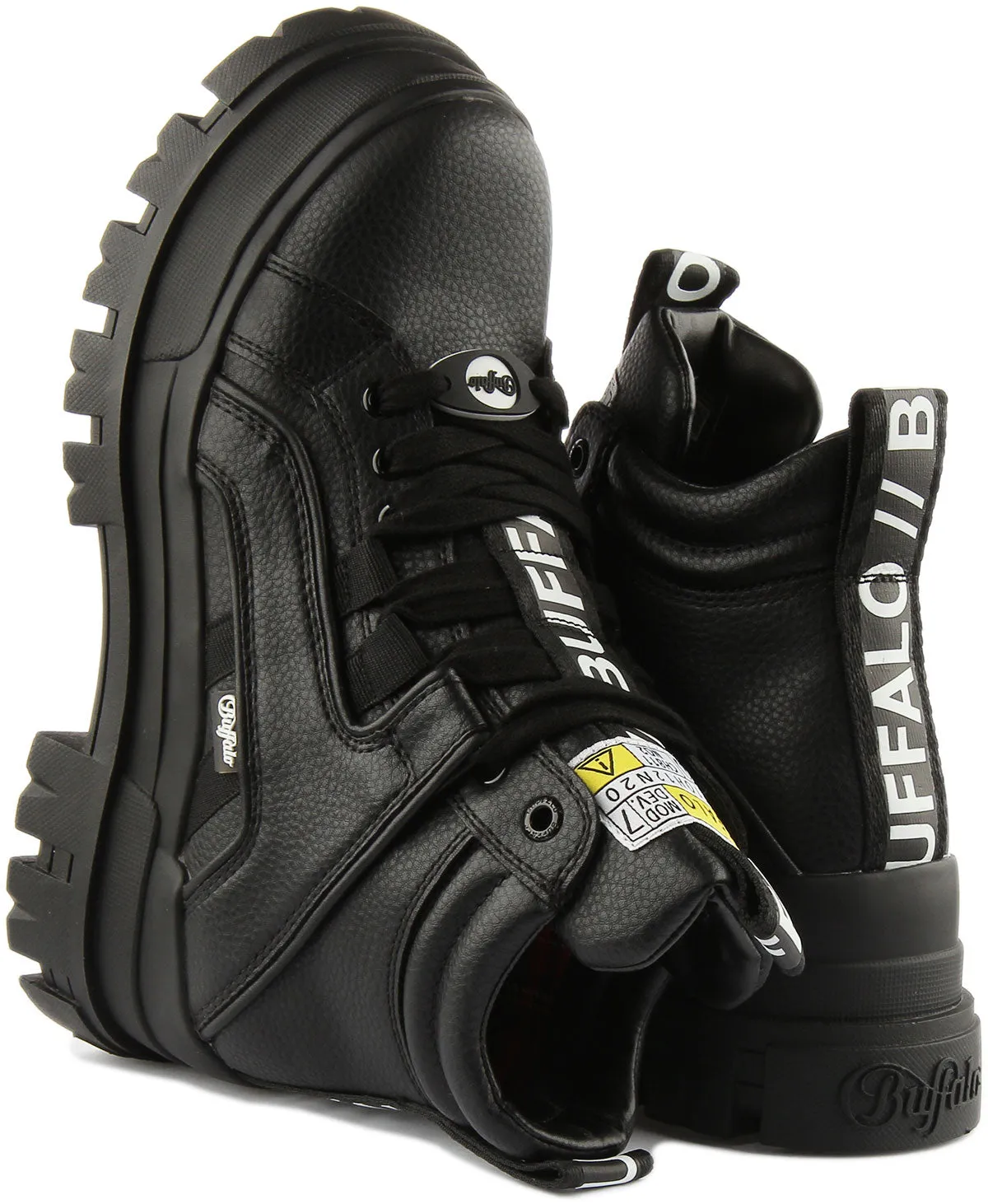 Chaussures Buffalo Aspha Nc Mid Noires Pour Femme Buffalo
