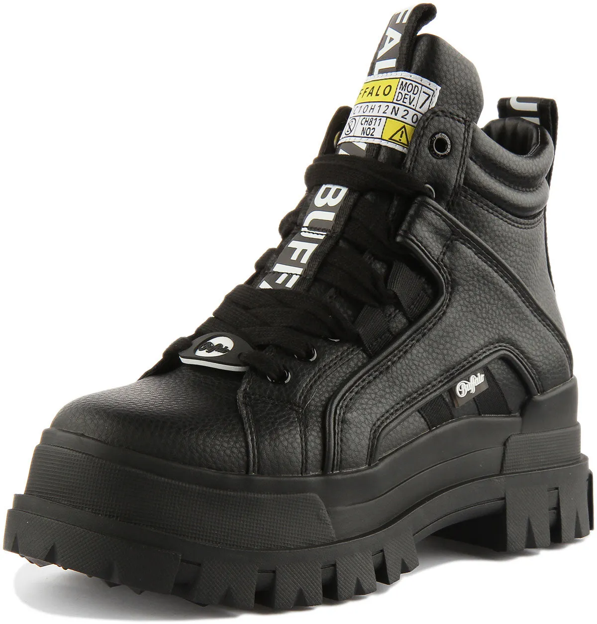 Chaussures Buffalo Aspha Nc Mid Noires Pour Femme Buffalo