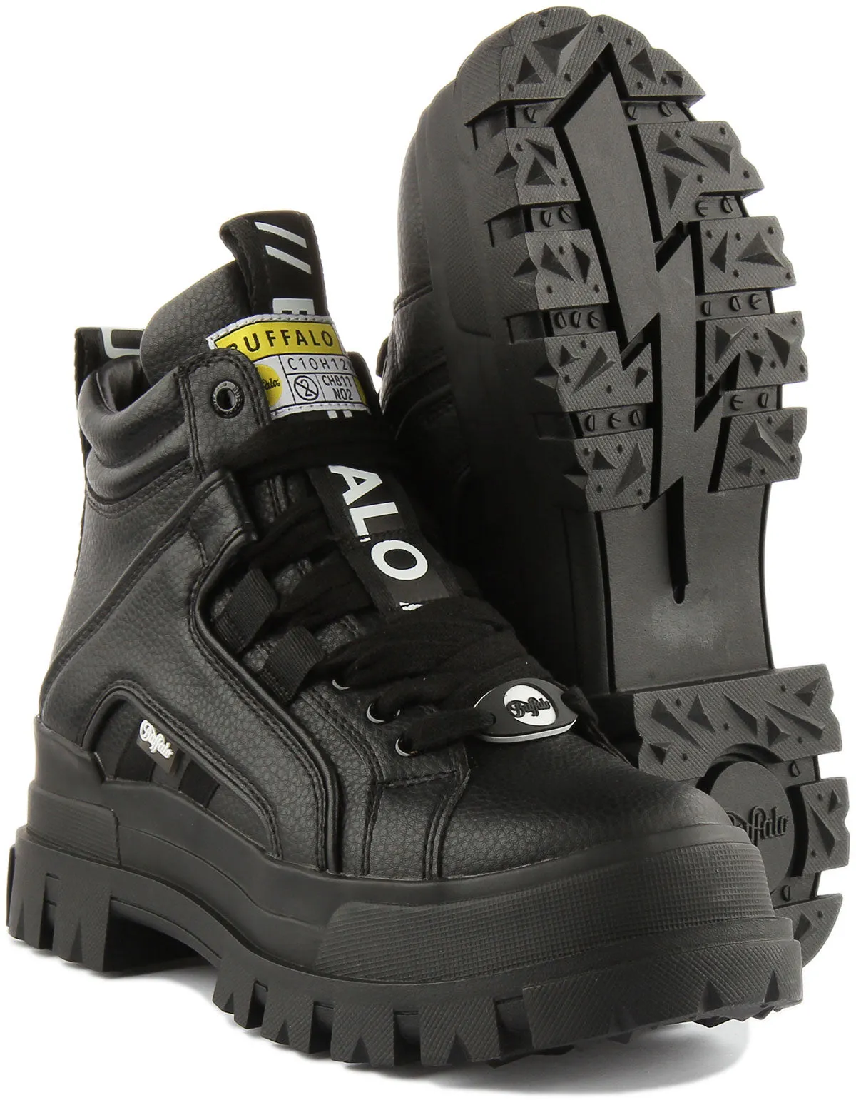 Chaussures Buffalo Aspha Nc Mid Noires Pour Femme Buffalo