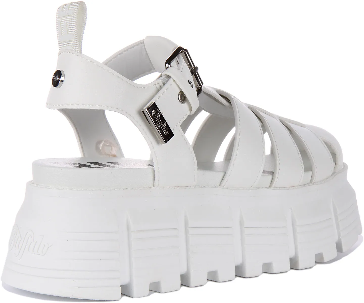 Buffalo Ava Fisher En Blanc Pour Femmes Chaussures Buffalo