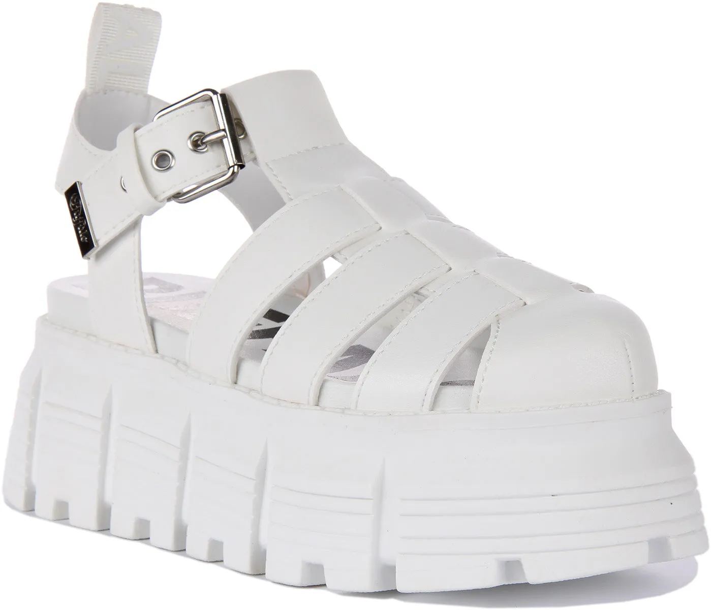 Buffalo Ava Fisher En Blanc Pour Femmes Chaussures Buffalo
