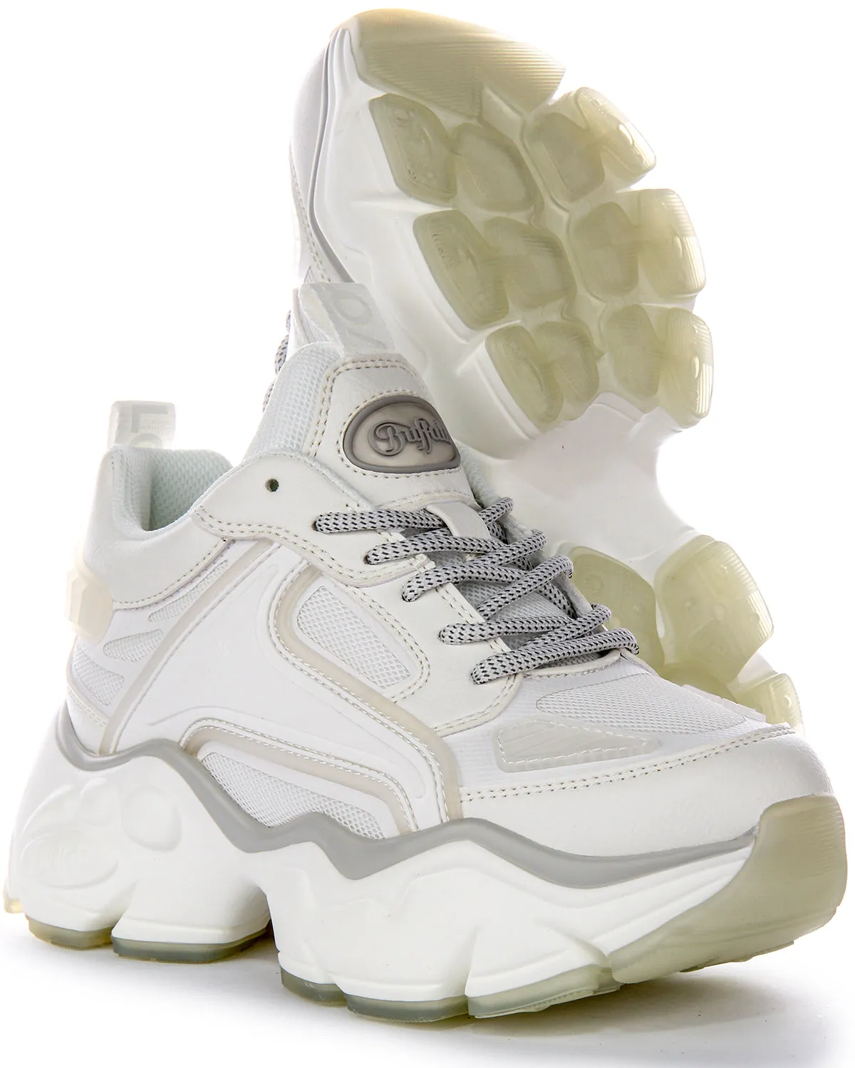 Buffalo Binary Athena En Blanc Pour Femmes Chaussures Buffalo