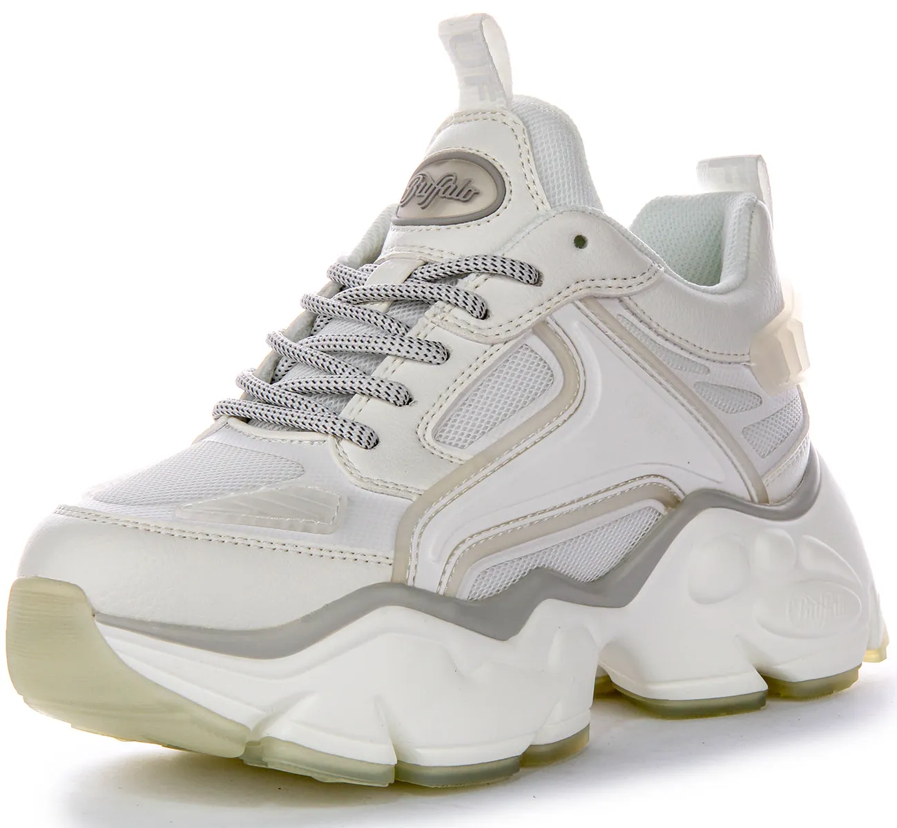 Buffalo Binary Athena En Blanc Pour Femmes Chaussures Buffalo