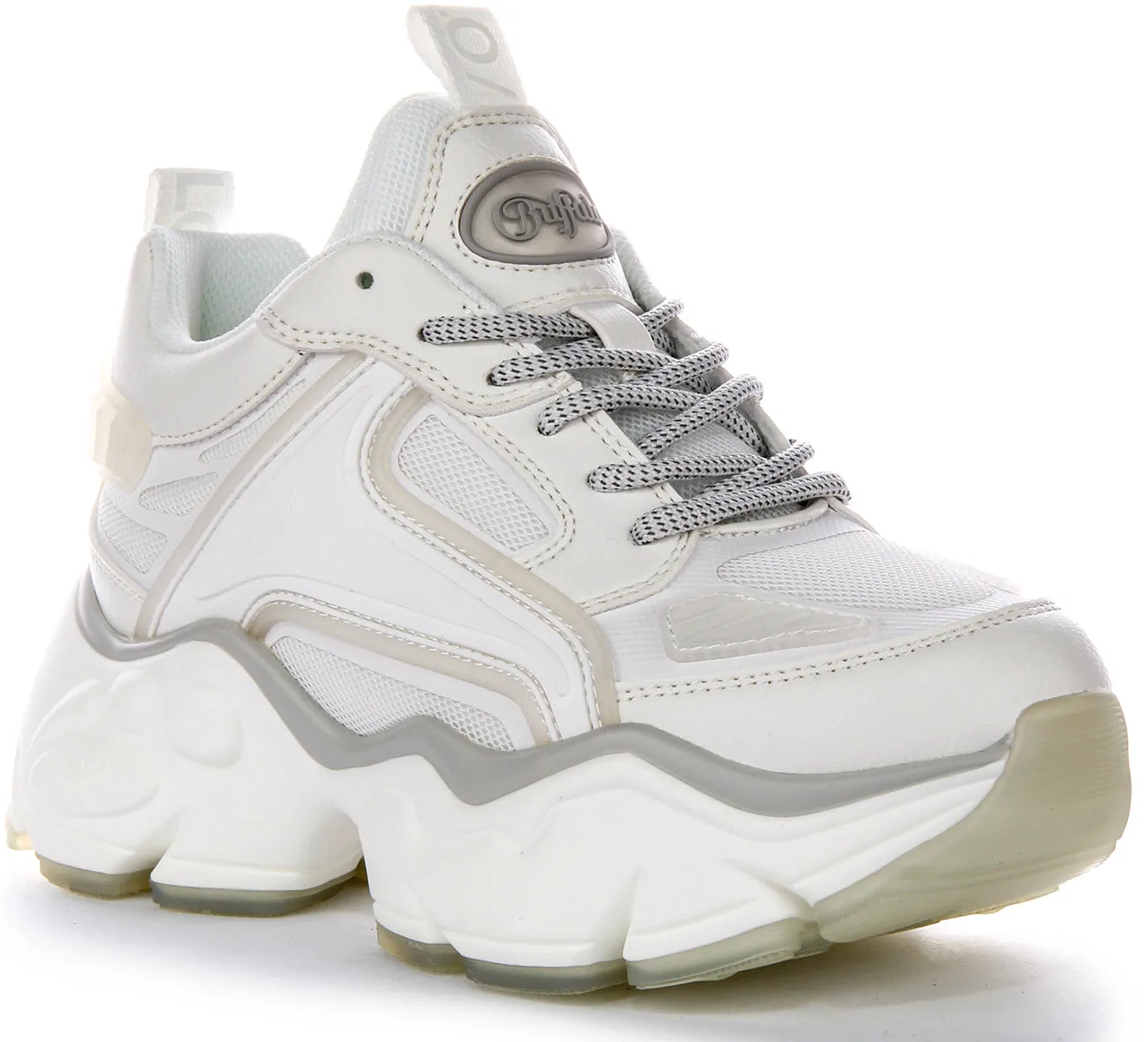 Buffalo Binary Athena En Blanc Pour Femmes Chaussures Buffalo