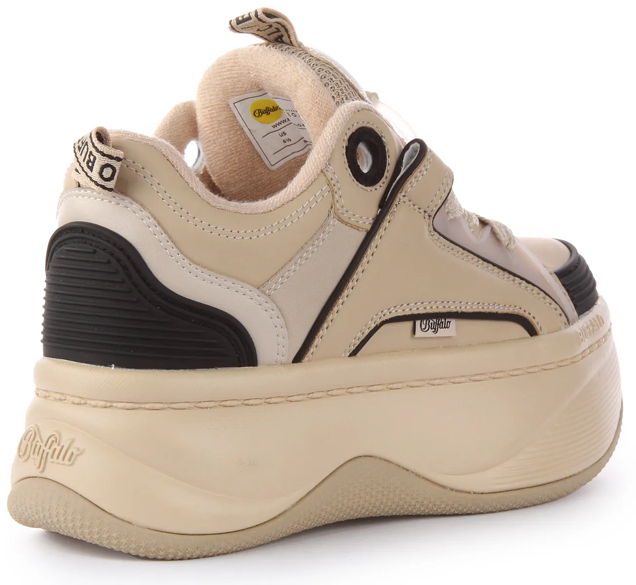 Chaussures Buffalo Orcus Sk8 en crème pour femmes