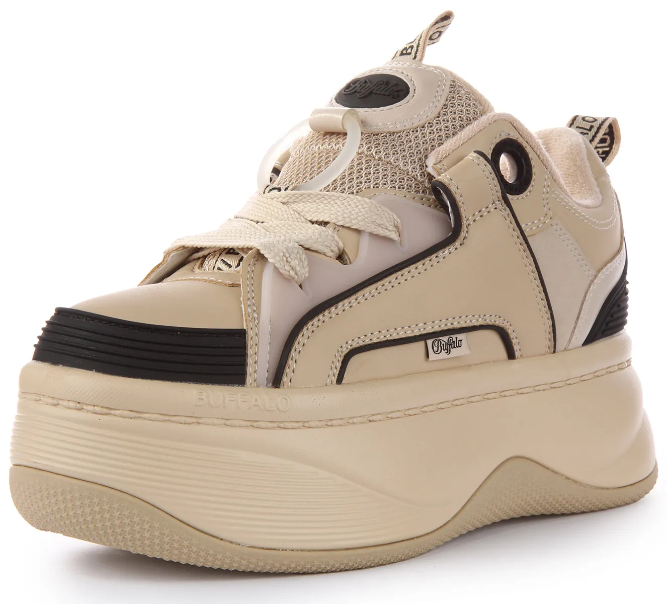 Chaussures Buffalo Orcus Sk8 en crème pour femmes