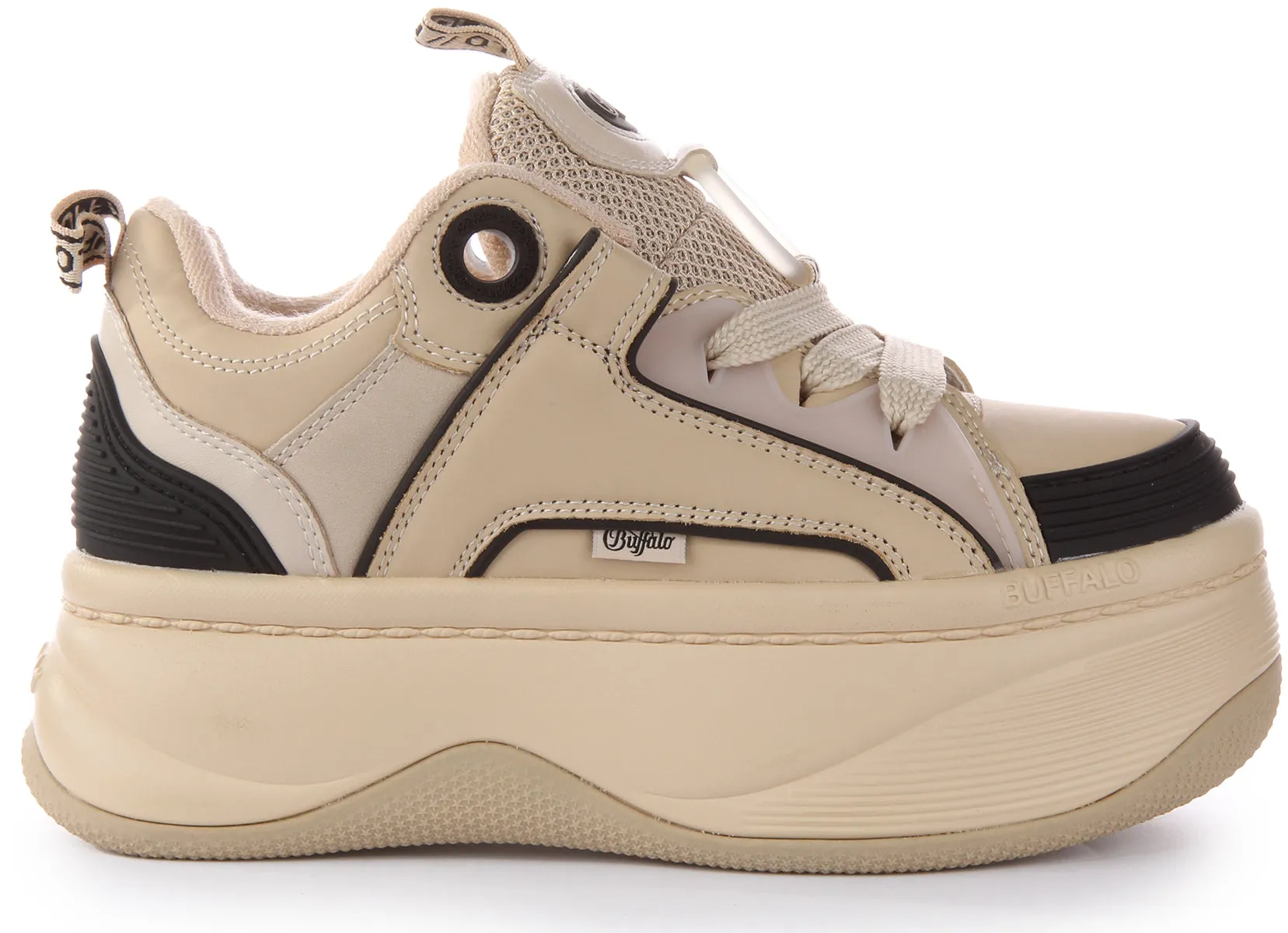 Chaussures Buffalo Orcus Sk8 en crème pour femmes
