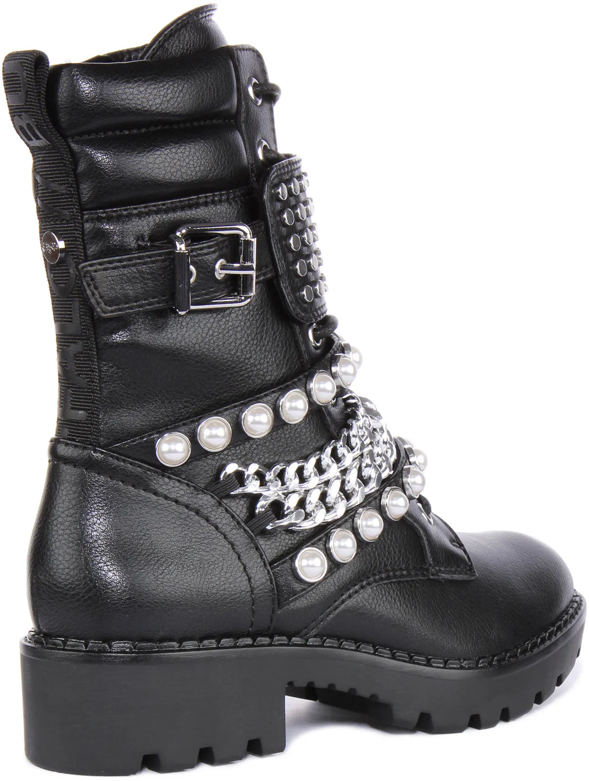 Bottes de combat Buffalo Wave Stud en noir