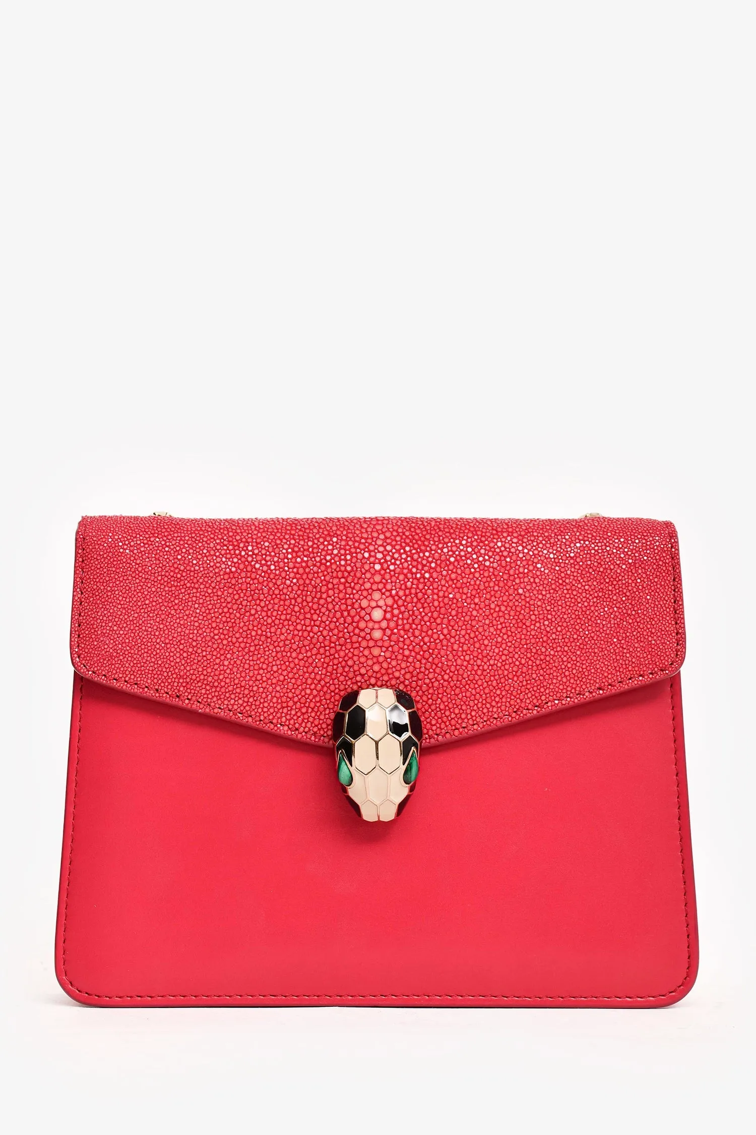 Bvlgari Pink Leather/Stingray Serpenti Crossbody (As Is) handbags bulk sale