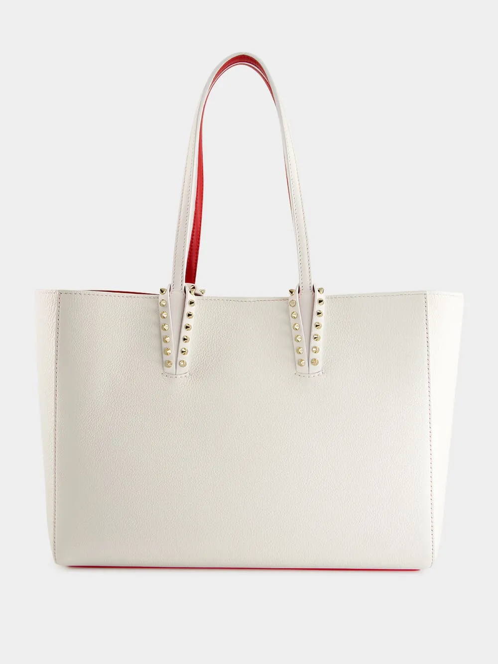 Cabata Small White Calf Leather Tote Bag