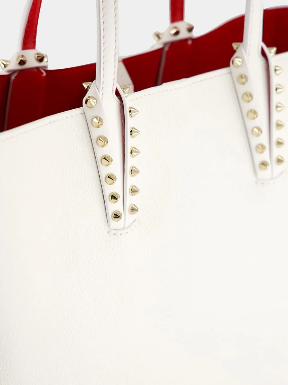 Cabata Small White Calf Leather Tote Bag