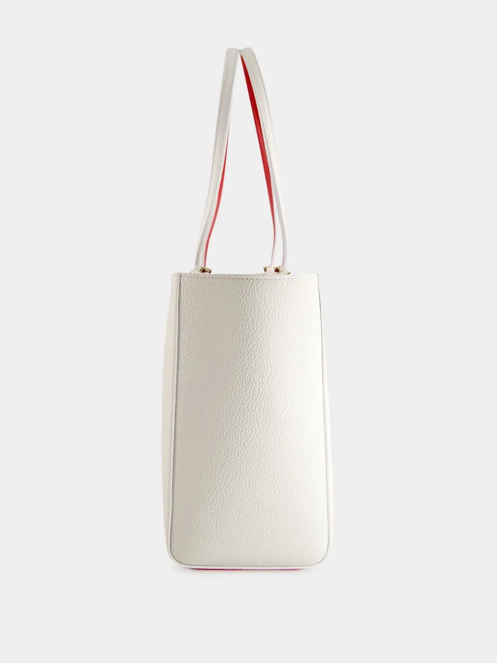 Cabata Small White Calf Leather Tote Bag