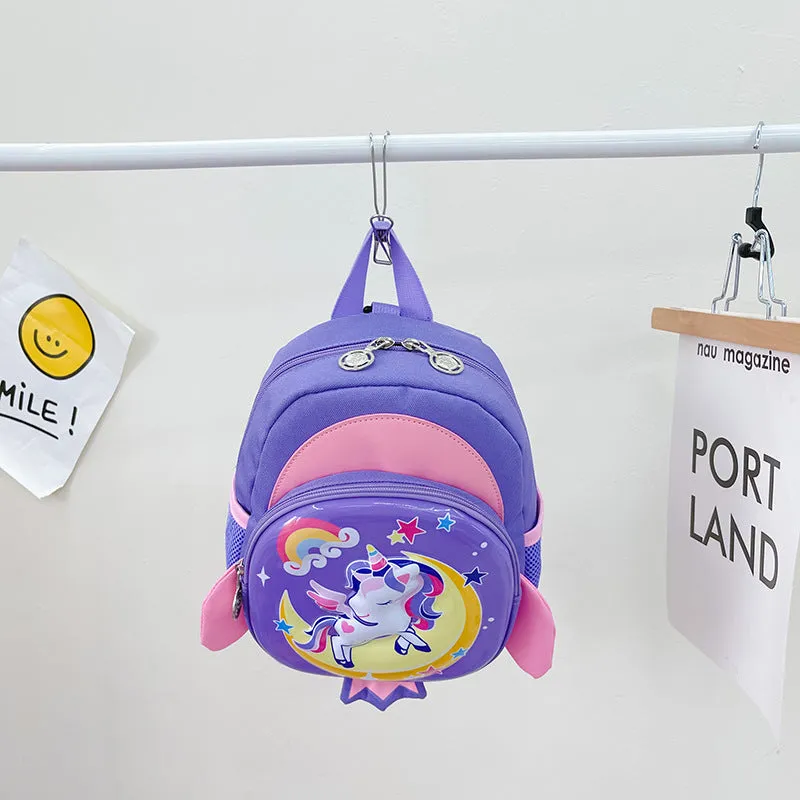Cartoon Pegasus Kindergarten Anti-lost Schoolbag Backpack