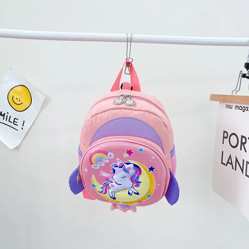 Cartoon Pegasus Kindergarten Anti-lost Schoolbag Backpack