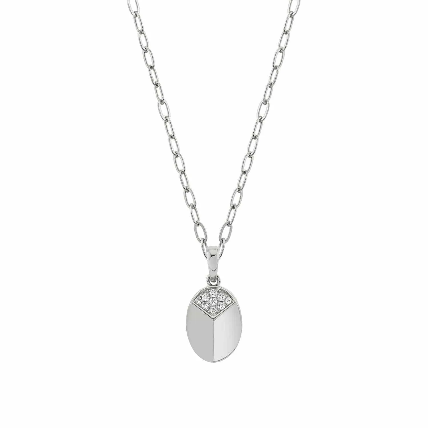 Carve Pendant with Pav P453YG
